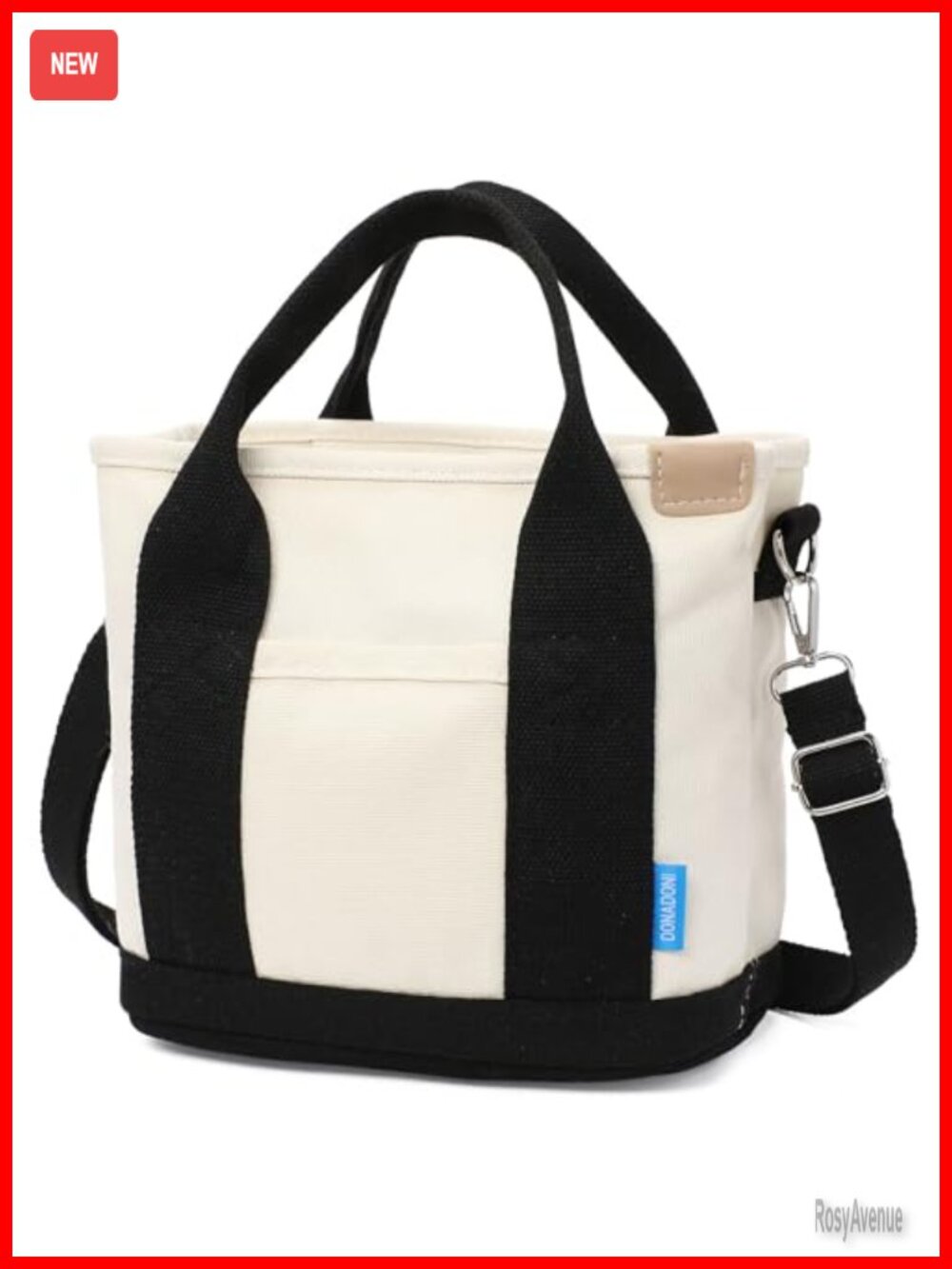 Canvas Small Tote Bag Multi-Pocket Crossbody Mini Shoulder Satchel Hobo Work